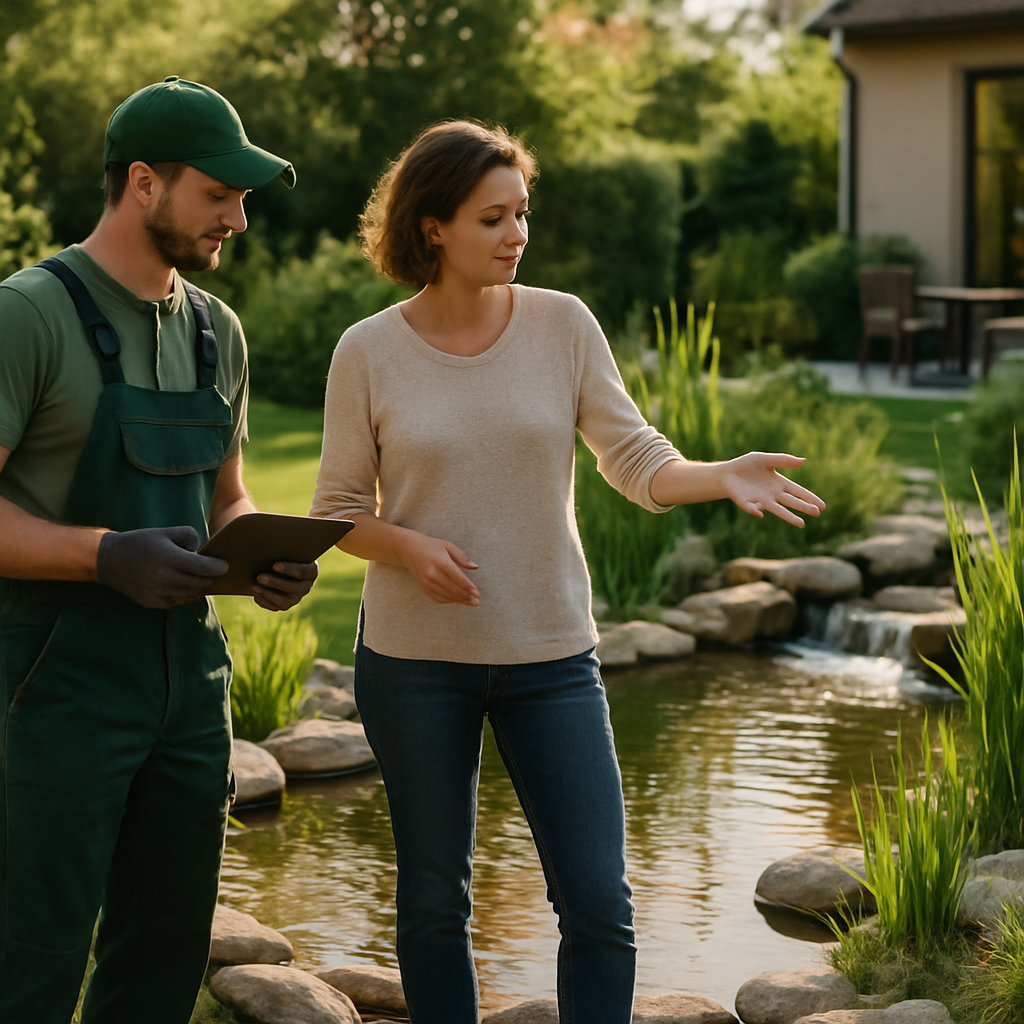Wasserspiele integrieren: Gartengestaltung von 123Concours